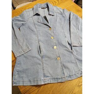 DG2 Denim Jacket Jeans Womens 1X Denim BLUE Preowned Summer Winter Casual Coat